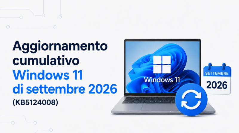 Aggiornamento cumulativo Windows 11 di settembre 2026 (KB5124008)