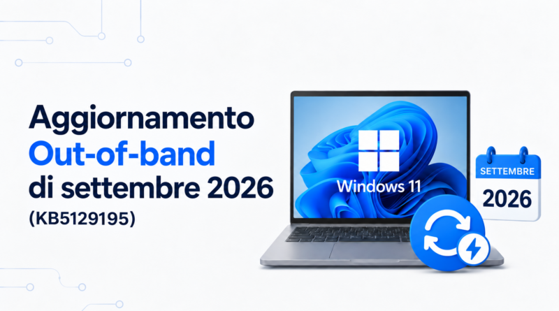 Aggiornamento Out-of-band di settembre 2026 (KB5129195)